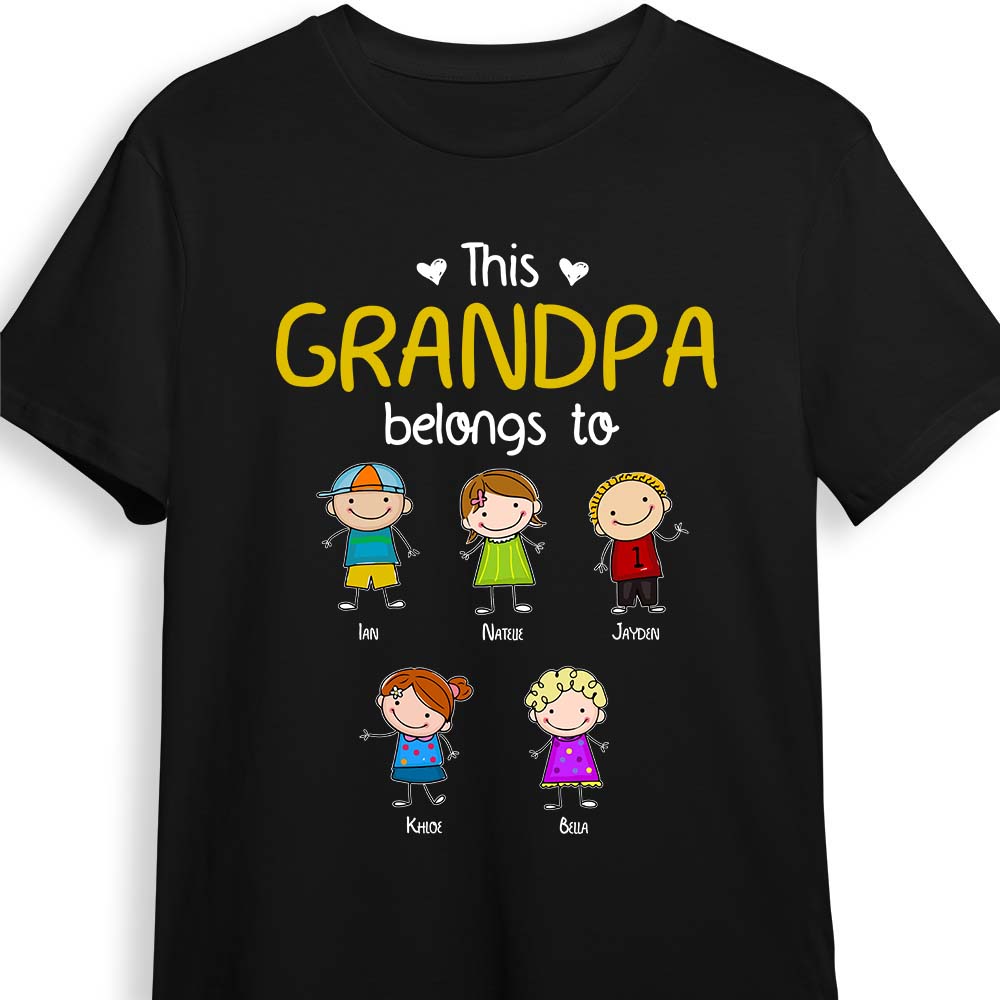 Personalized This Grandpa Belongs To T Shirt MY111 81O34