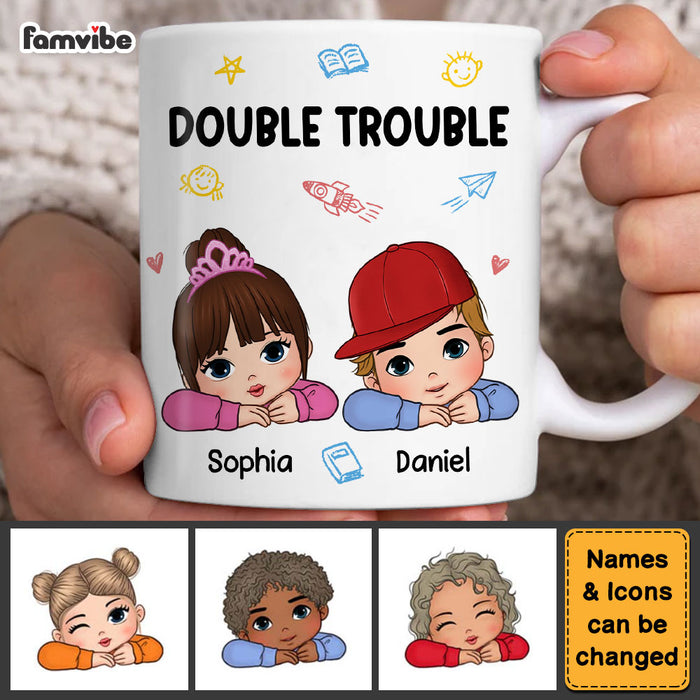 Personalized Family Gift Double Trouble Mug 34579 1