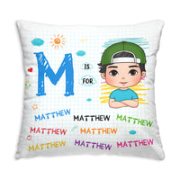 Personalized Gift For Grandson Custom Name Drawing Letter Pillow 30840 thumb 1