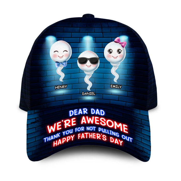 Personalized Gift For Dad Funny We're Awesome Cap 33664 1