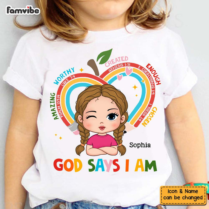 Personalized Gift For Granddaughter School Theme God Says Kid T Shirt - Kid Hoodie - Kid Sweatshirt 34045 1