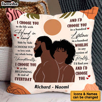 Personalized Gift For Couple I Choose You Boho Style Pillow 32826 thumb 1