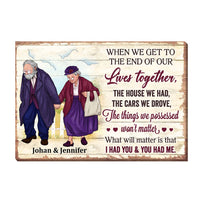 Personalized Gift For Couple We Get To The End Of Our Lives Together Canvas 26519 thumb 1
