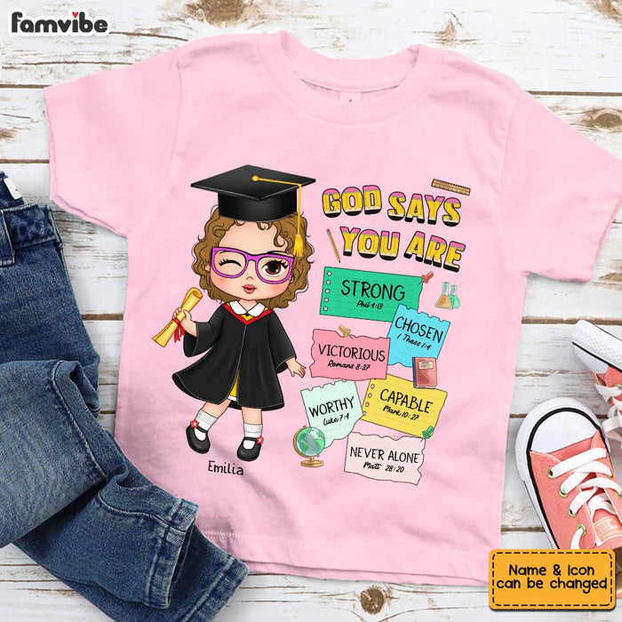 Personalized Graduation God Says I Am Kid T Shirt - Kid Hoodie - Kid Sweatshirt 32602 1