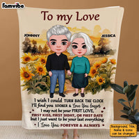 Personalized To My Love I Wish I Could Turn Back The Clock Blanket 30623 thumb 1