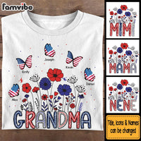 Personalized Gift for Grandma USA flag butterfly Shirt - Hoodie - Sweatshirt 34030 thumb 1