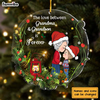 Personalized Gift For Granddaughter Grandson Love Between Grandma Is Forever Ornament 30376 thumb 1