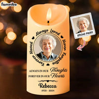 Personalized Gift For Family Members Custom Photo Always In Our Thoughts LED Candle 36225 thumb 1