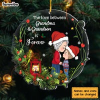 Personalized Gift For Granddaughter Grandson Love Between Grandma Is Forever Ornament 30376 thumb 1
