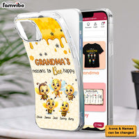 Personalized Gift For Grandma Reasons To Bee Happy Clear Phone Case 34567 thumb 1