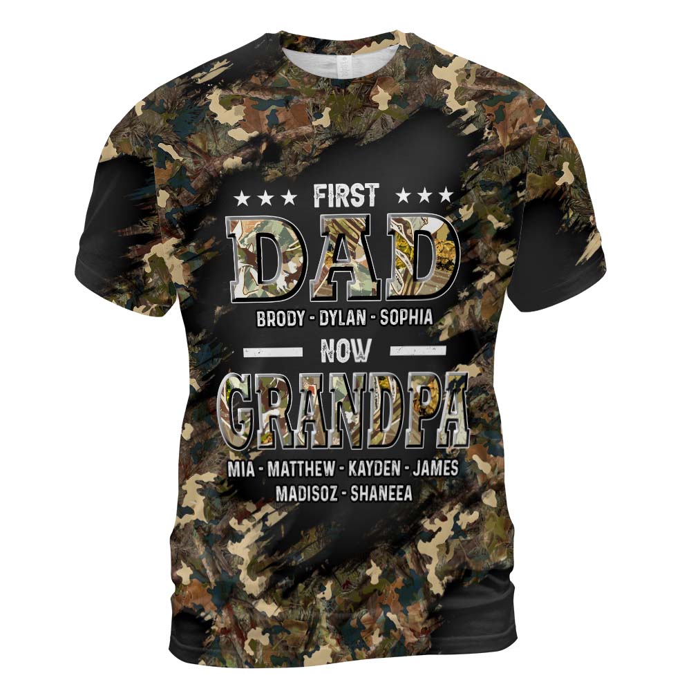 Personalized Gift First Dad Now Grandpa All-over Print T Shirt - Hoodie - Sweatshirt 32789 Primary Mockup