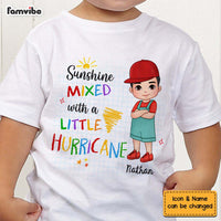Personalized Gift For Granddaughter Sunshine Mixed With Hurricane Kid T Shirt - Kid Hoodie - Kid Sweatshirt thumb 1