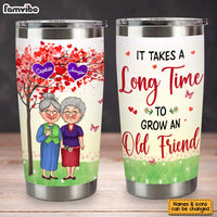 Personalized Friendship Gift  Grow An Old Friend Steel Tumbler 32567 thumb 1