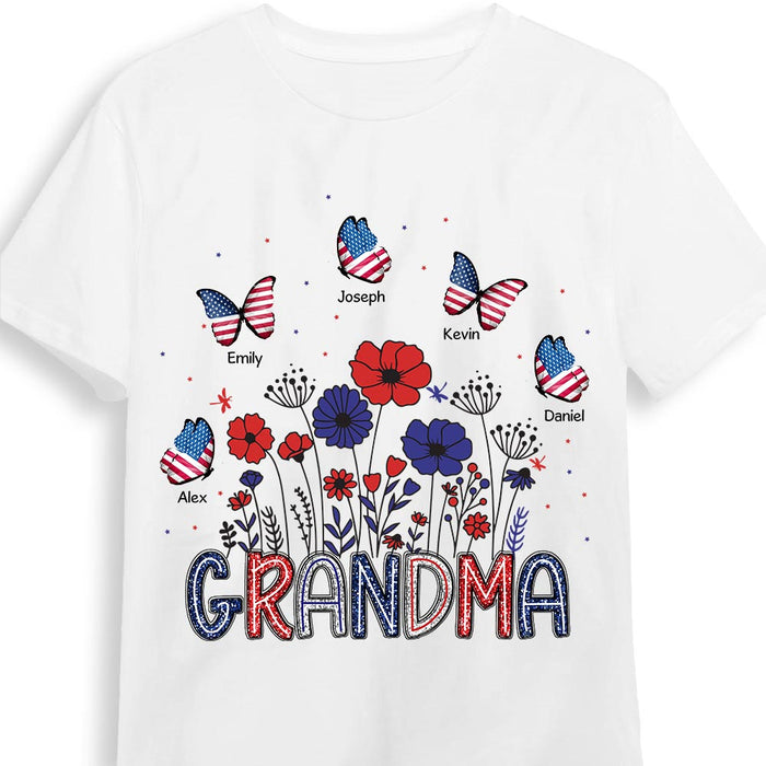 Personalized Gift for Grandma USA flag butterfly Shirt - Hoodie - Sweatshirt 34030 1