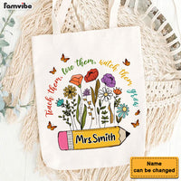 Personalized Gift For Teacher Teach Them Love Them Watch Them Grow Tote Bag 34140 thumb 1
