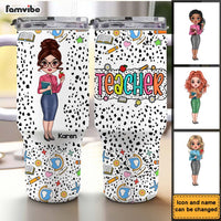 Personalized Gift For Teacher Custom Title 40oz Tumbler With Straw 34560 thumb 1