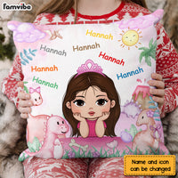 Personalized Gift For Granddaughter Dinosaur Custom Name Pillow 30837 thumb 1