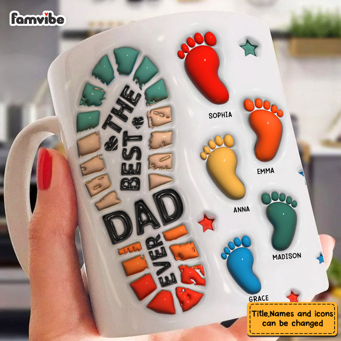 Personalized Gift For Dad Granpa Footprints Mug 33362 1