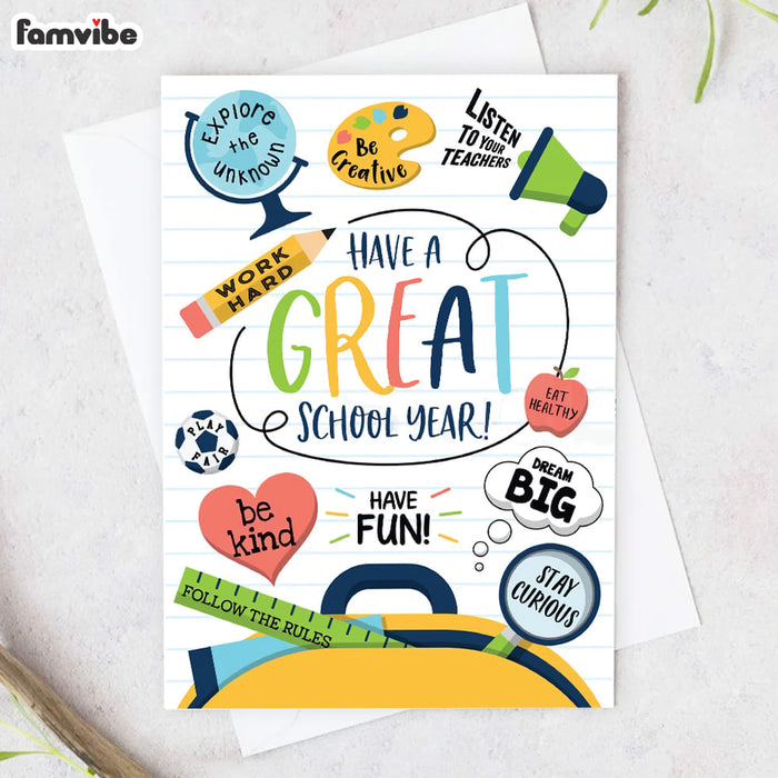 Back to School 1st Day Card 1