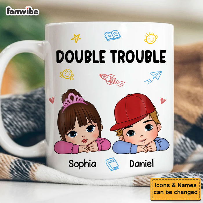 Personalized Family Gift Double Trouble Mug 34579 1