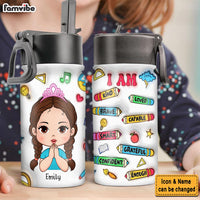 Personalized Gift For Kid I Am Kind Kids Water Bottle 33565 thumb 1