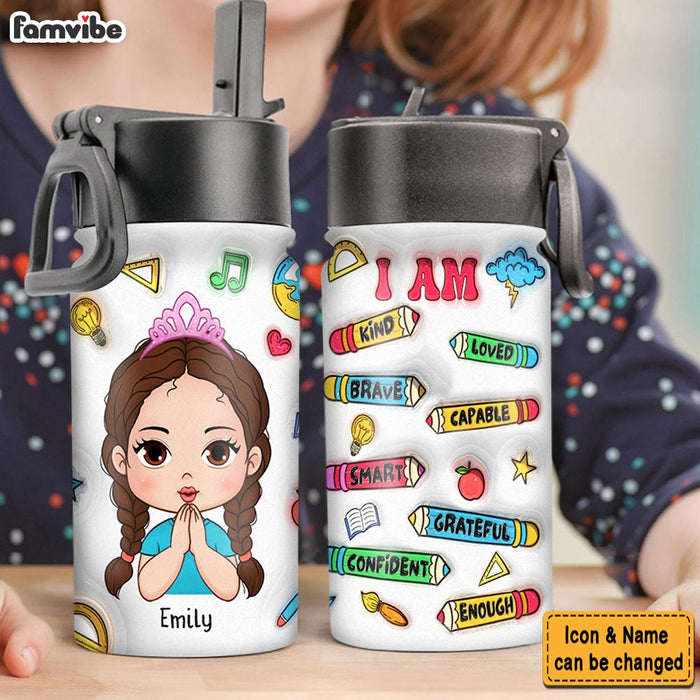 Personalized Gift For Kid I Am Kind Kids Water Bottle 33565 1