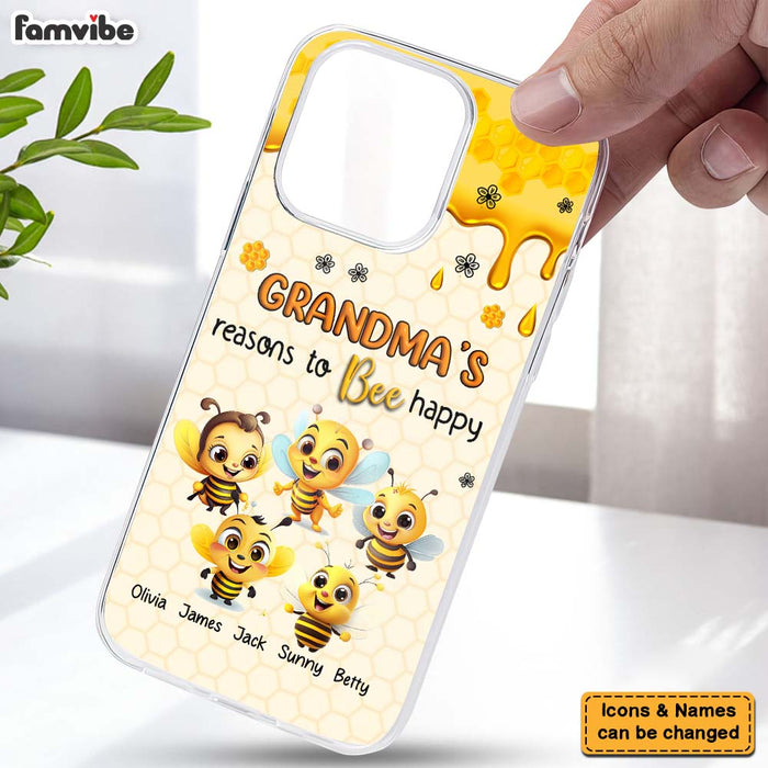 Personalized Gift For Grandma Reasons To Bee Happy Clear Phone Case 34567 1