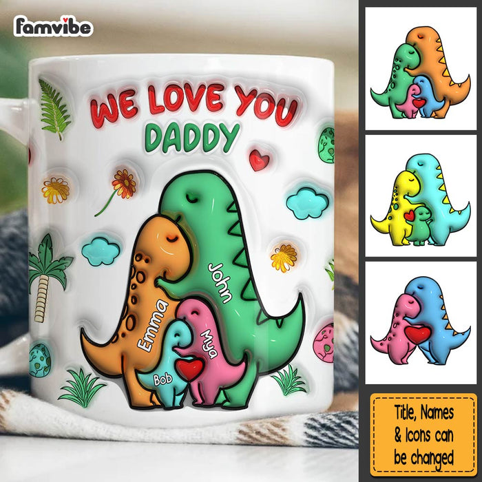 Personalized Gift For Dad We Love You Dinosaur Family Mug 33533 1