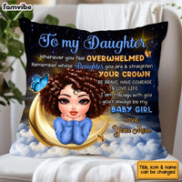 Personalized Gift For Daughter Blue Butterfly Moon Pillow 32800 thumb 1