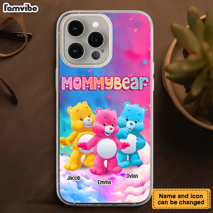 Personalized Gift For Mom Grandma Bear Colorful Clear Phone Case 32743 1