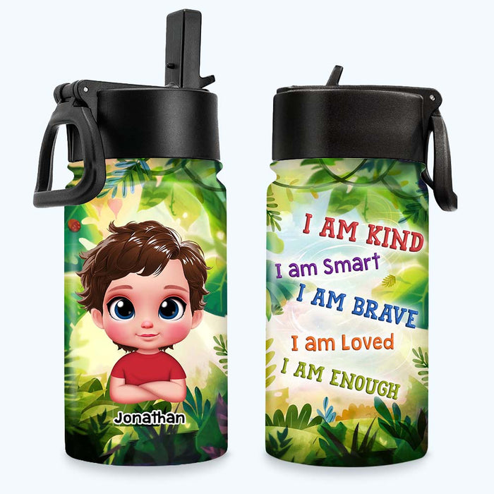 Personalized Gift For Grandson I Am Kind Kids Water Bottle 32831 1