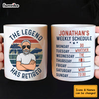 Personalized Gift For Dad Grandpa The Legend Has Retired Mug 33058 thumb 1