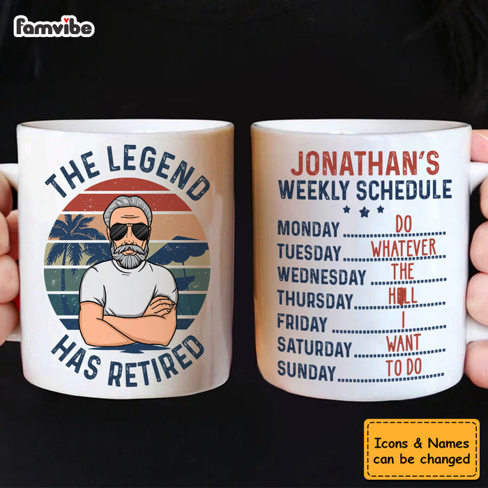 Personalized Gift For Dad Grandpa The Legend Has Retired Mug 33058 1