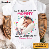 Personalized Gift For First Mother's Day Photo Custom Baby Onesie 32751 thumb 1