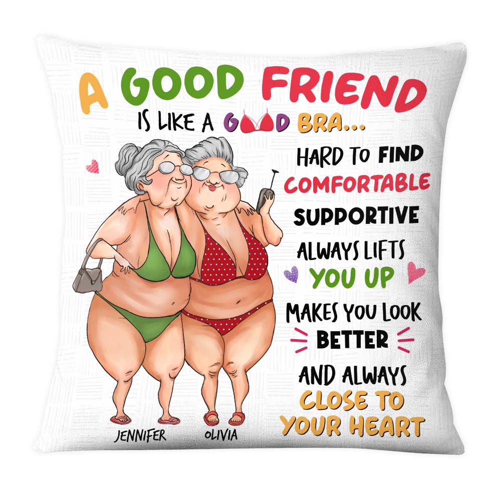 Personalized Gift to my Good Friend Good Bra Pillow 32557 Primary Mockup