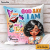 Personalized Gift For Daughter Affirmation I God Says Pillow 32819 1