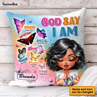 Personalized Gift For Daughter Affirmation I God Says Pillow 32819 thumb 1