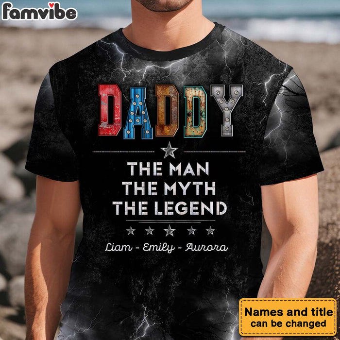 Personalized Gift For Grandpa The Man The Myth The Legend All-over Print T Shirt - Hoodie - Sweatshirt 32736 1