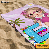 Personalized Gift For Kids Alphabet Beach Towel 34558 thumb 1