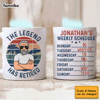 Personalized Gift For Dad Grandpa The Legend Has Retired Mug 33058 thumb 1