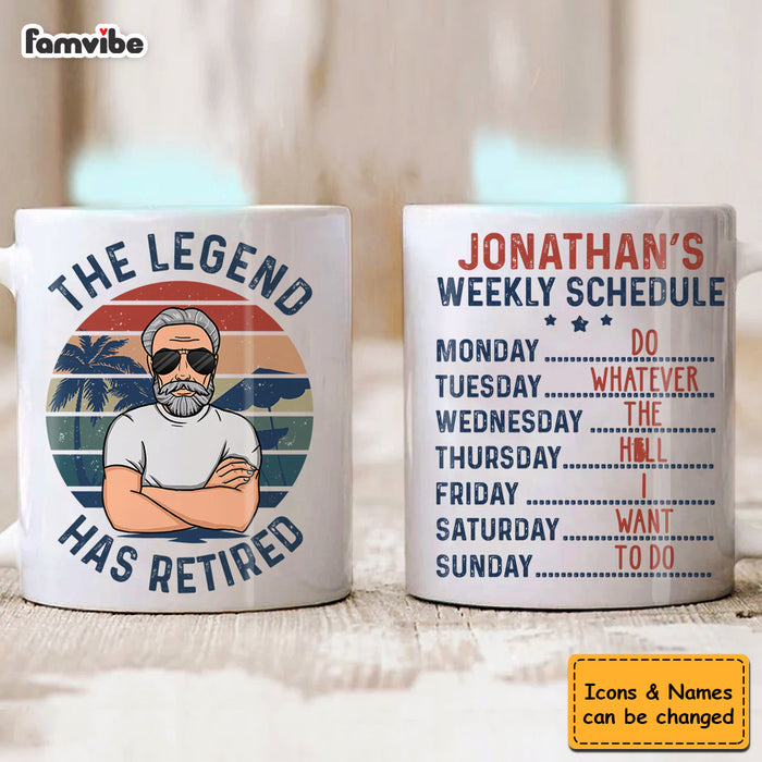 Personalized Gift For Dad Grandpa The Legend Has Retired Mug 33058 1