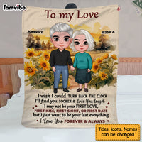 Personalized To My Love I Wish I Could Turn Back The Clock Blanket 30623 thumb 1