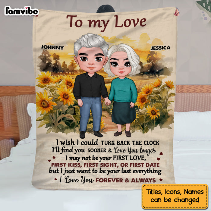 Personalized To My Love I Wish I Could Turn Back The Clock Blanket 30623 1