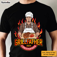 Personalized Gift For Dad The Grillfather Shirt - Hoodie - Sweatshirt 32836 thumb 1