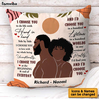 Personalized Gift For Couple I Choose You Boho Style Pillow 32826 thumb 1
