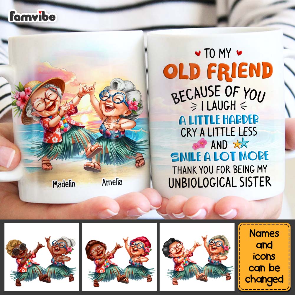 Personalized Gift For Friends My Unbiological Sister Mug 32835 Primary Mockup