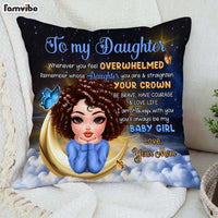 Personalized Gift For Daughter Blue Butterfly Moon Pillow 32800 thumb 1
