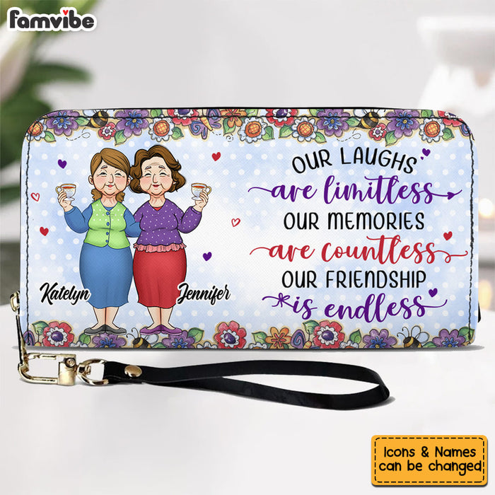 Personalized Gift For Old Friends Leather Long Wallet 33901 1