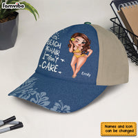 Personalized Gift For Beach Lovers Beach Hair Don't Care Cap 33843 thumb 1