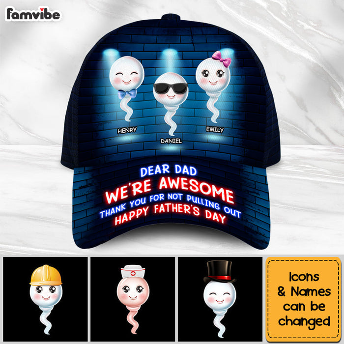 Personalized Gift For Dad Funny We're Awesome Cap 33664 1